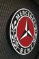Preview: Mercedes rotes Vintage Logo Led Leuchtschild rund